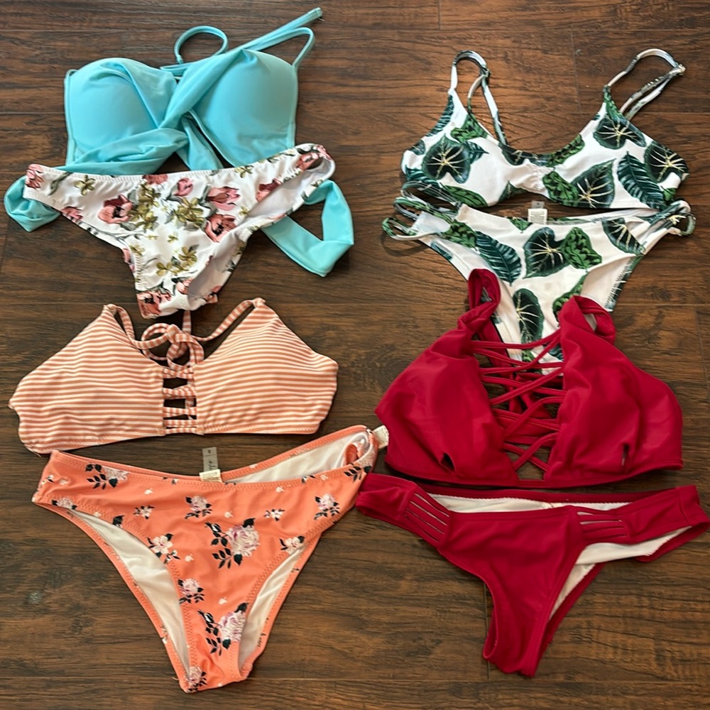 Lot of 4 Size Small CUPSHE Swim Suits